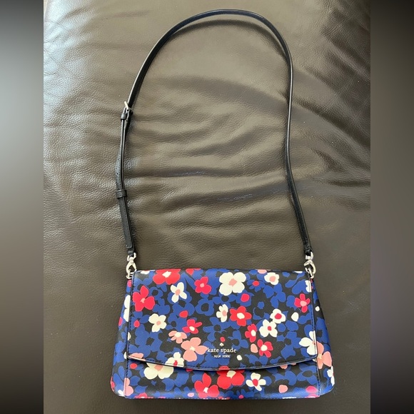 Like New Kate Spade Floral Convertible Crossbody Bag - Picture 1 of 8